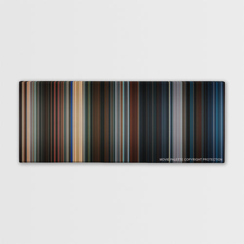 Mr. & Mrs. Smith color palette canvas print: thousands of thin vertical stripes of color