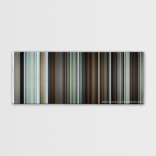 Manchester by the Sea movie barcode canvas print, the whole film as stripes of color