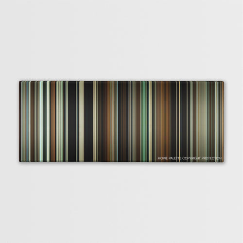The Monuments Men color palette canvas print: thousands of thin vertical stripes of color
