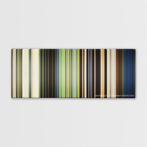 The Ballad of Buster Scruggs color palette canvas print: thousands of thin vertical stripes of color