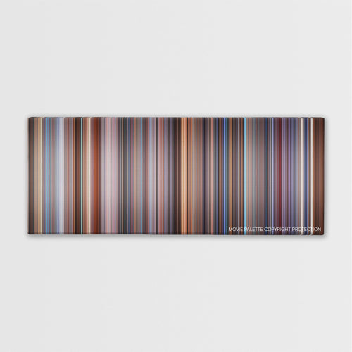 Hollow Man color palette canvas print: thousands of thin vertical stripes of color