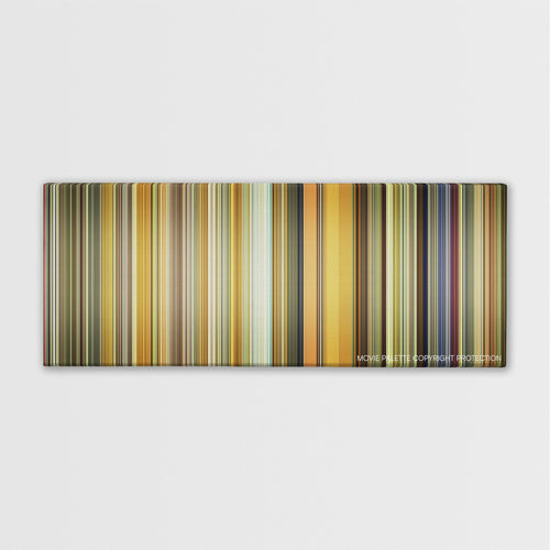 Me and Earl and the Dying Girl color palette canvas print: thousands of thin vertical stripes of color