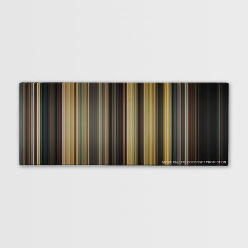 Once Upon a Time... In Hollywood color palette canvas print: thousands of thin vertical stripes of color