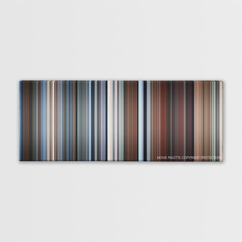 About Schmidt color palette canvas print: thousands of thin vertical stripes of color