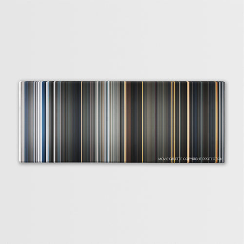 The Thing color palette canvas print: thousands of thin vertical stripes of color