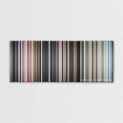Papillon color palette canvas print: thousands of thin vertical stripes of color
