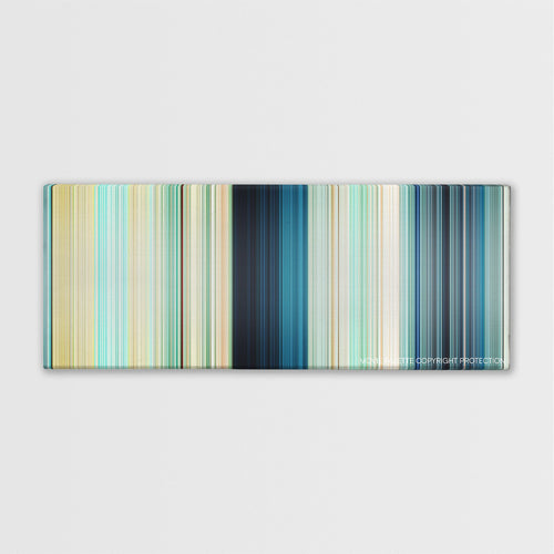 The Shallows color palette canvas print: thousands of thin vertical stripes of color
