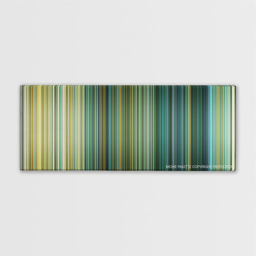 13 Hours color palette canvas print: thousands of thin vertical stripes of color