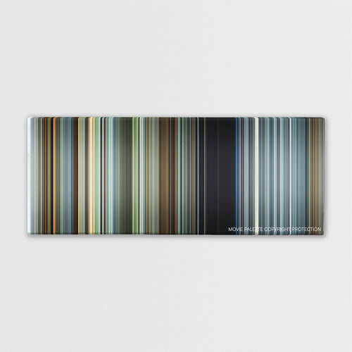 The Walk color palette canvas print: thousands of thin vertical stripes of color