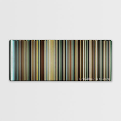 Into the Wild color palette canvas print: thousands of thin vertical stripes of color