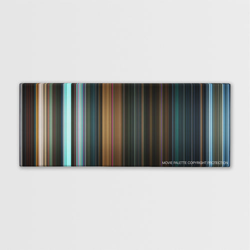 The Predator color palette canvas print: thousands of thin vertical stripes of color