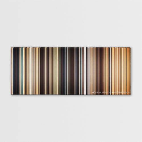 I Origins color palette canvas print: thousands of thin vertical stripes of color