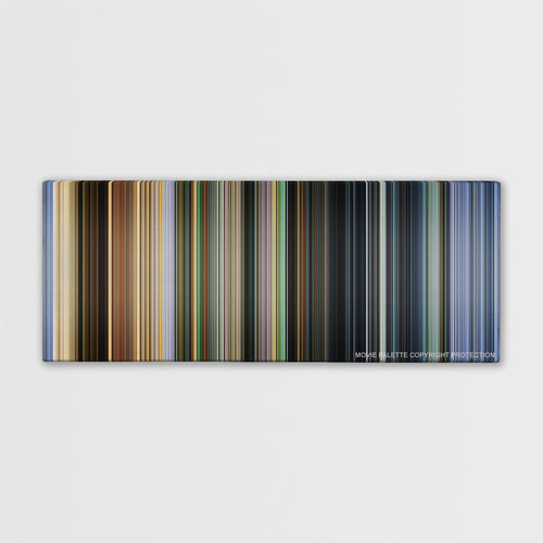 City of God color palette canvas print: thousands of thin vertical stripes of color