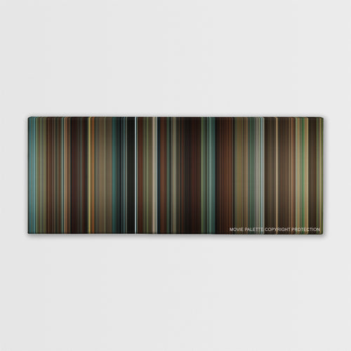 Shutter Island color palette canvas print: thousands of thin vertical stripes of color