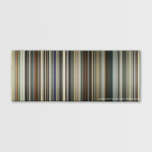The Mule color palette canvas print: thousands of thin vertical stripes of color