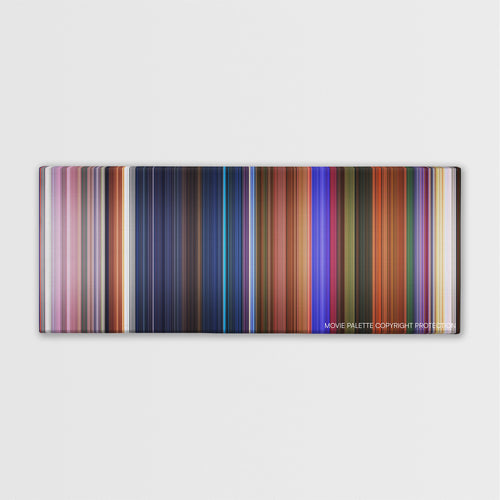 Journey to the Center of the Earth color palette canvas print: thousands of thin vertical stripes of color