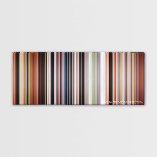 Mulan color palette canvas print: thousands of thin vertical stripes of color