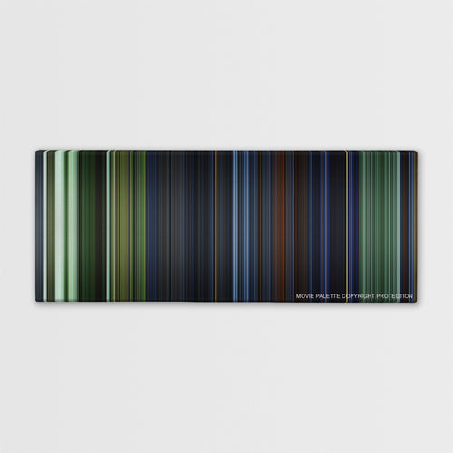 The Matrix Revolutions color palette canvas print: thousands of thin vertical stripes of color