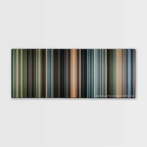 The Butterfly Effect color palette canvas print: thousands of thin vertical stripes of color