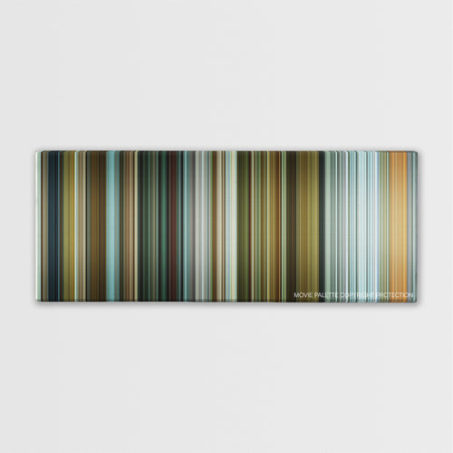From Paris with Love color palette canvas print: thousands of thin vertical stripes of color