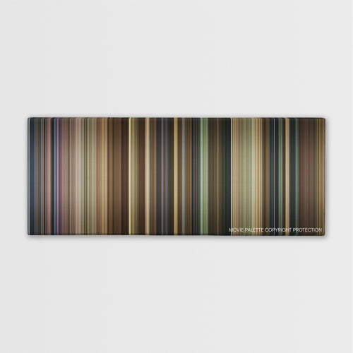 Dil Bechara color palette canvas print: thousands of thin vertical stripes of color