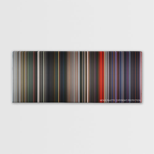Mortal Engines color palette canvas print: thousands of thin vertical stripes of color