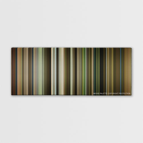 Green Book color palette canvas print: thousands of thin vertical stripes of color