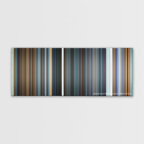 What Happened to Monday color palette canvas print: thousands of thin vertical stripes of color