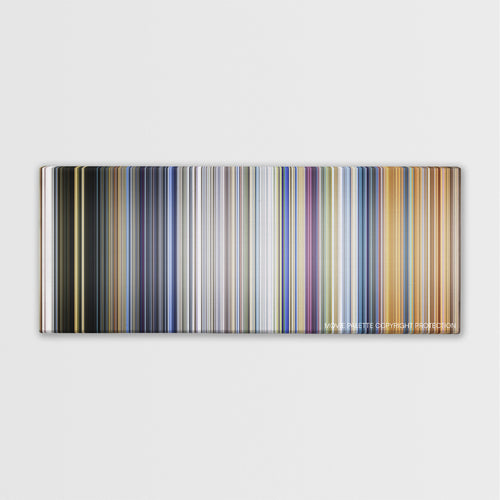 Black Adam movie barcode canvas print, the whole film as stripes of color