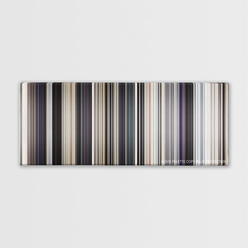 Black Panther: Wakanda Forever movie barcode canvas print, the whole film as stripes of color