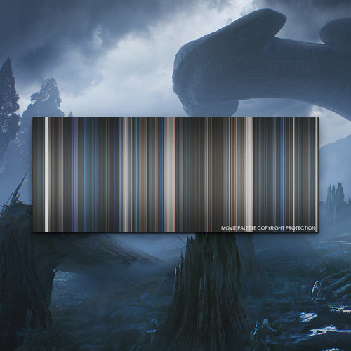 Alien movie barcode canvas print, the whole film as stripes of color