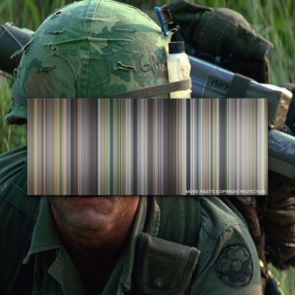 Forrest Gump movie barcode canvas print, the whole film as stripes of color