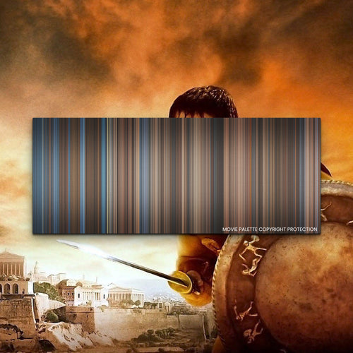 Gladiator movie barcode canvas print, the whole film as stripes of color