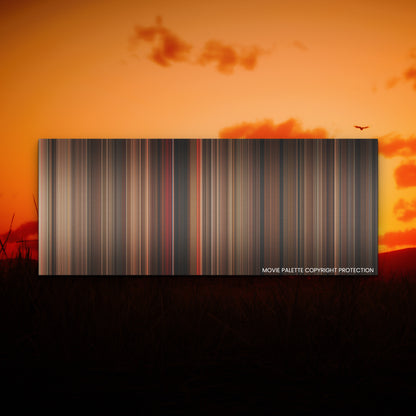 Gone with the Wind movie barcode canvas print, the whole film as stripes of color