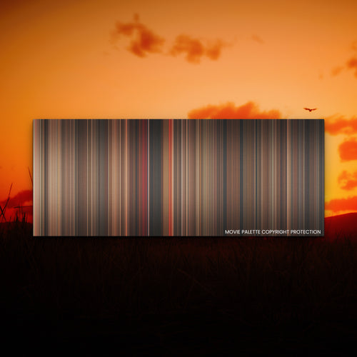 Gone with the Wind movie barcode canvas print, the whole film as stripes of color