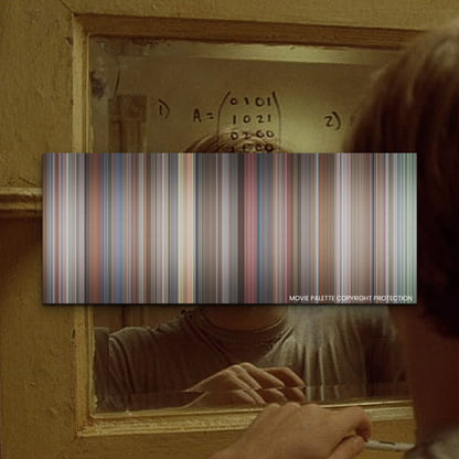 Good Will Hunting movie barcode canvas print, the whole film as stripes of color