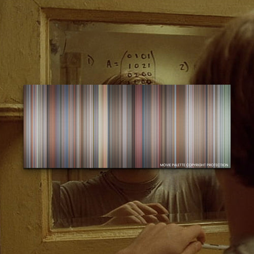 Good Will Hunting movie barcode canvas print, the whole film as stripes of color