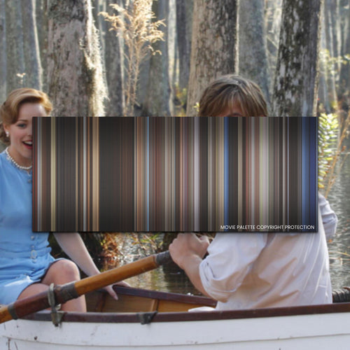 The Notebook movie barcode canvas print, the whole film as stripes of color