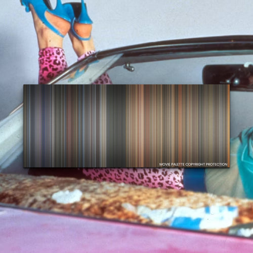 True Romance movie barcode canvas print, the whole film as stripes of color