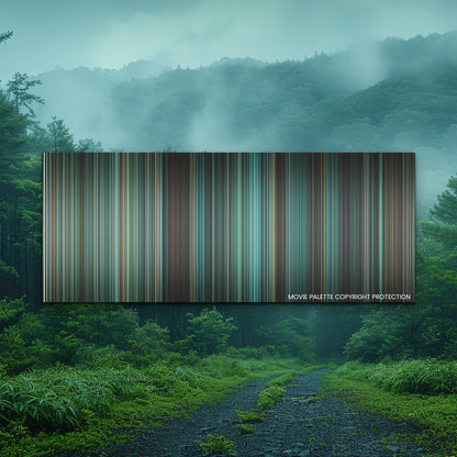 Twilight movie barcode canvas print, the whole film as stripes of color