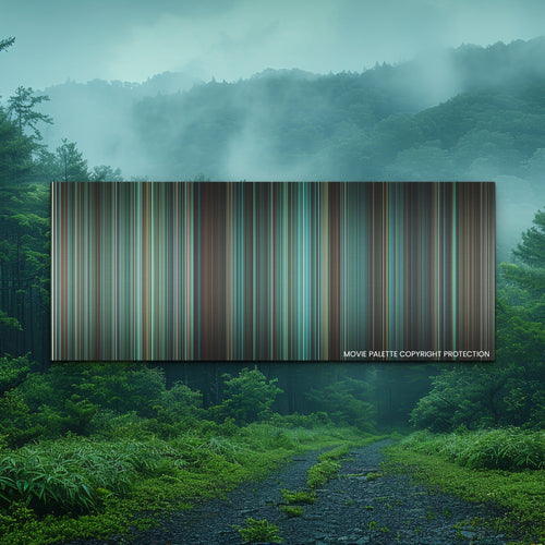 Twilight movie barcode canvas print, the whole film as stripes of color