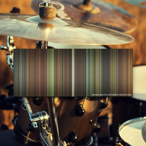 Whiplash movie barcode canvas print, the whole film as stripes of color