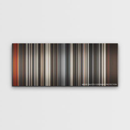 Dune: Part Two color palette canvas print: thousands of thin vertical stripes of color