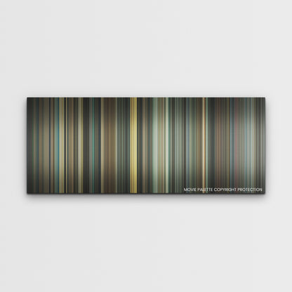 The Fabelmans color palette canvas print: thousands of thin vertical stripes of color