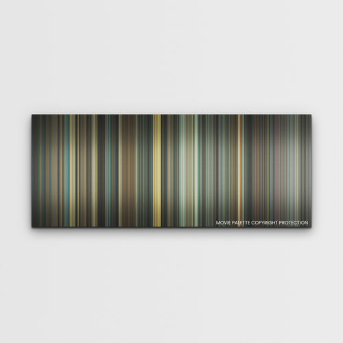 The Fabelmans color palette canvas print: thousands of thin vertical stripes of color