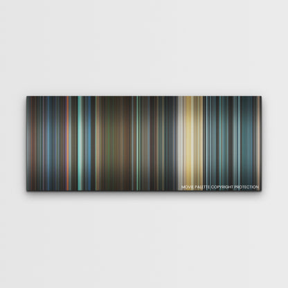 Heart of Stone color palette canvas print: thousands of thin vertical stripes of color