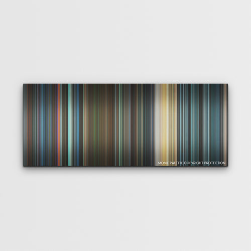 Heart of Stone color palette canvas print: thousands of thin vertical stripes of color