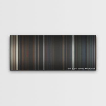 The Last Voyage of the Demeter color palette canvas print: thousands of thin vertical stripes of color