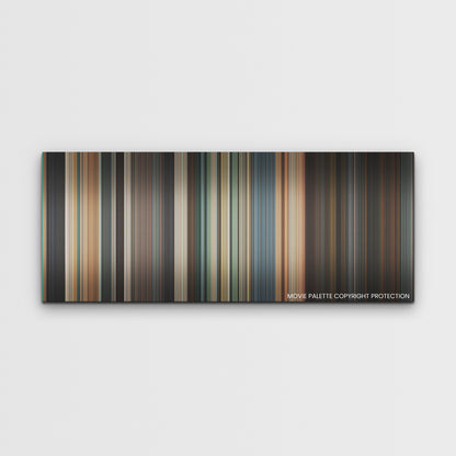 Day Shift color palette canvas print: thousands of thin vertical stripes of color