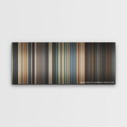 Day Shift color palette canvas print: thousands of thin vertical stripes of color